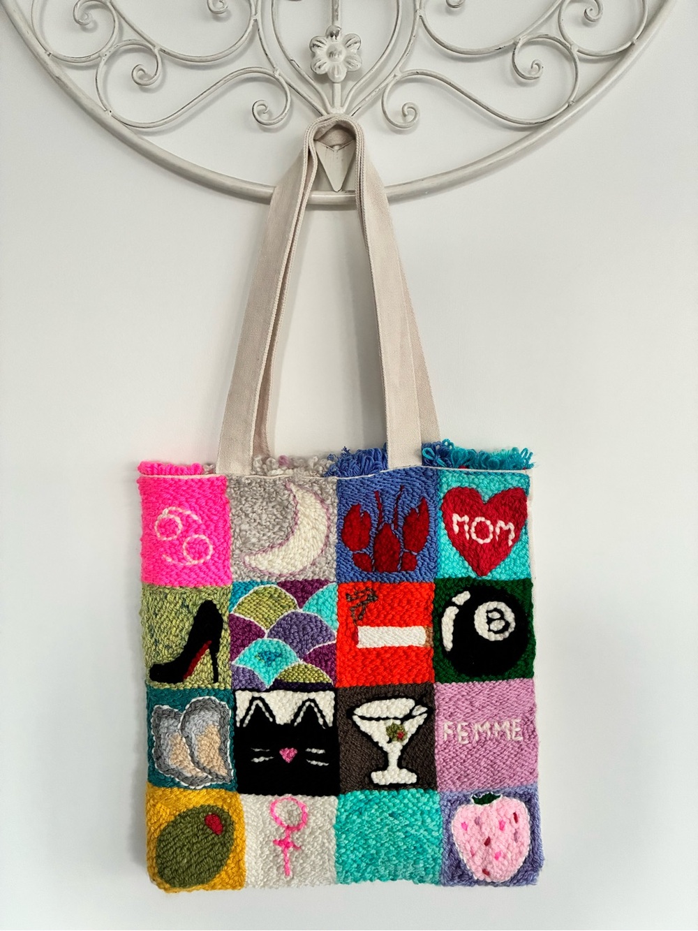Handcrafted Multicolor Patchwork Tote Bag - Femme Design